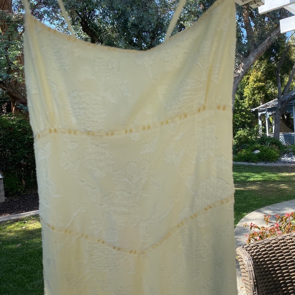 Princess Polly South of France Yellow Backless Sundress Spaghetti Strap - Picture 3 of 10